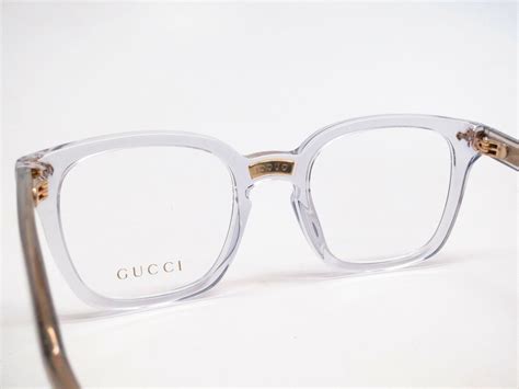 gucci grey transparent glasses|clear frame Gucci glasses.